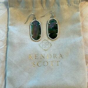 Kendra Scott Elle Black Mother of Pearl earrings